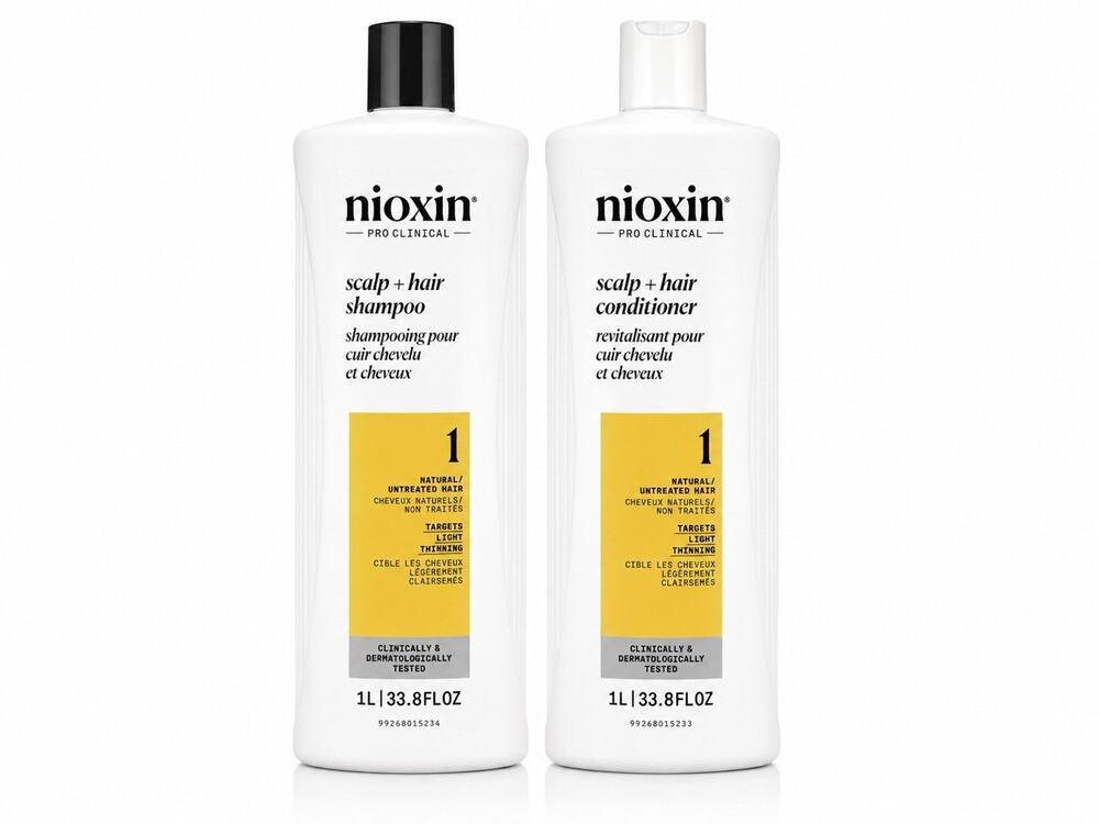 Nioxin System 1 Shampoo & Conditioner Duo 33.8 Fl Oz Each For Thinning Hair